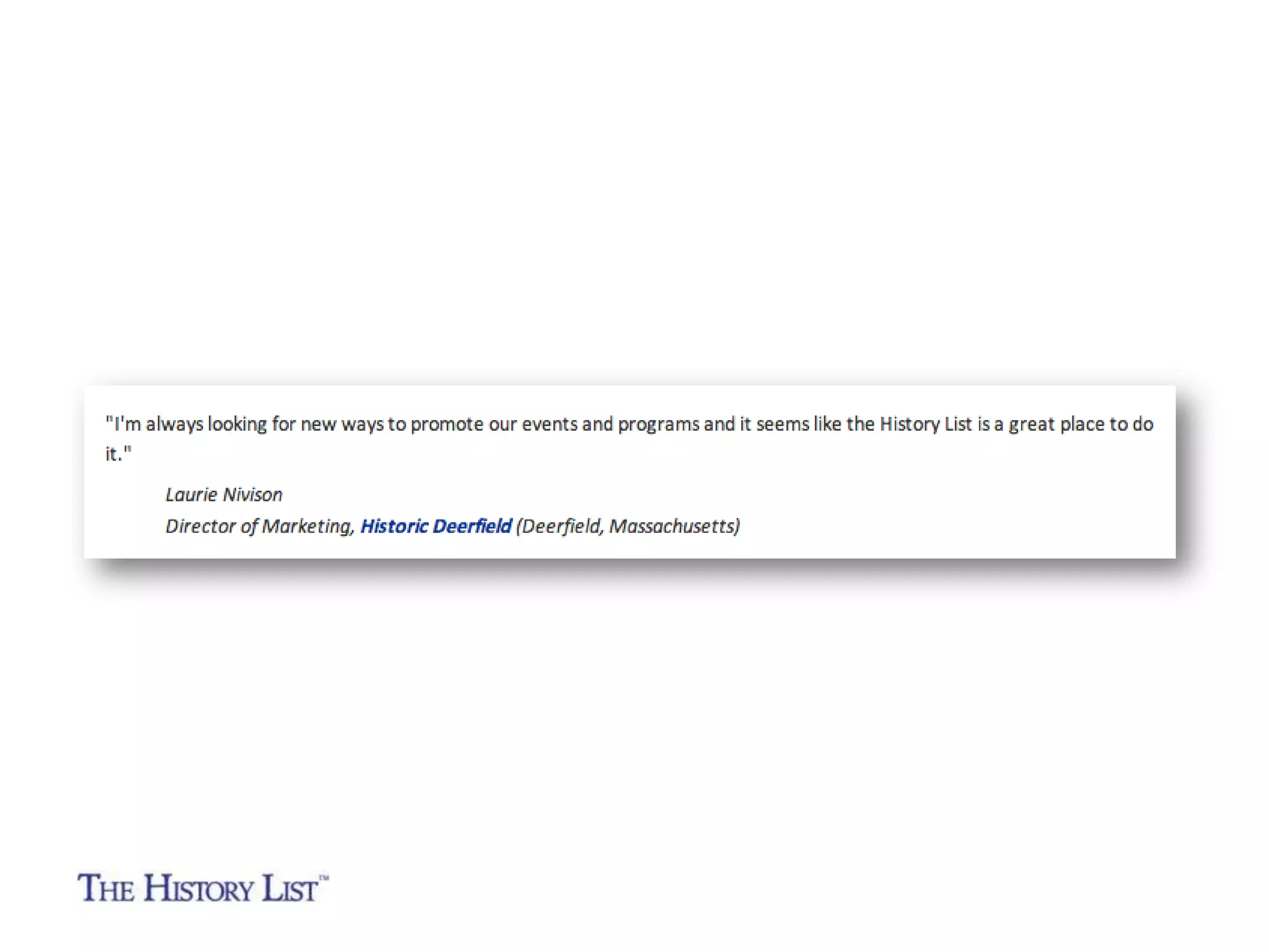 “I'm incredibly impressed. I do a ton of these events calendars and I
dread them because a. they are all different b. they don't give
enough flexibility (different hours on different days for example)
and c. I'm forever scrolling or hitting enter or doing some other
forbidden action that messes up my entries or causing me to get red
errors all over the place. You even let me change font size, bold my
text, etc . . . You've created an easy to use, flexible, attractive site.”
Anne Grasberger
Volunteer
Goschenhoppen Historians Henry Antes Plantation
and the Goschenhoppen Historians Folk Festival

 