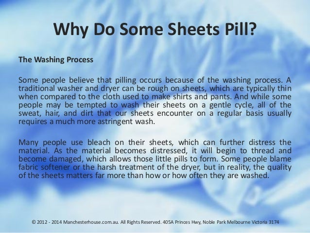 Why Do Some Sheets Pill 