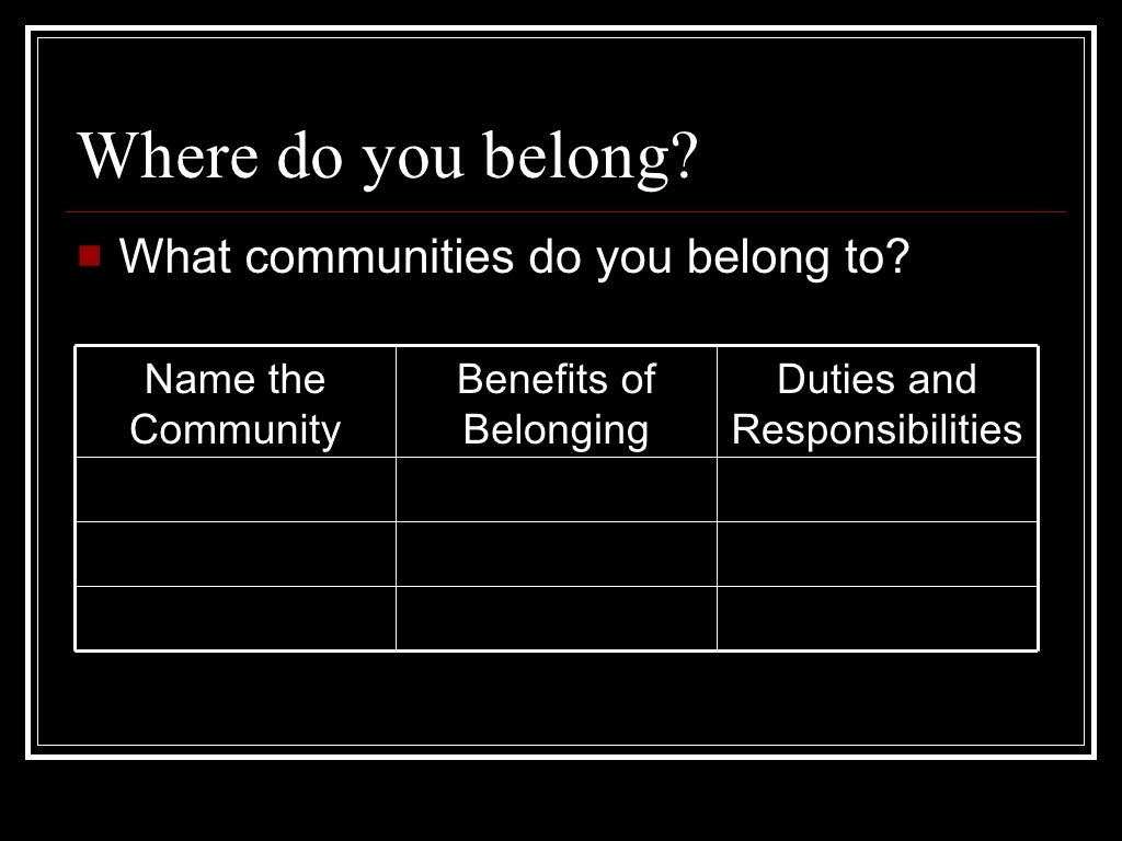 Why Do we Need One Another?