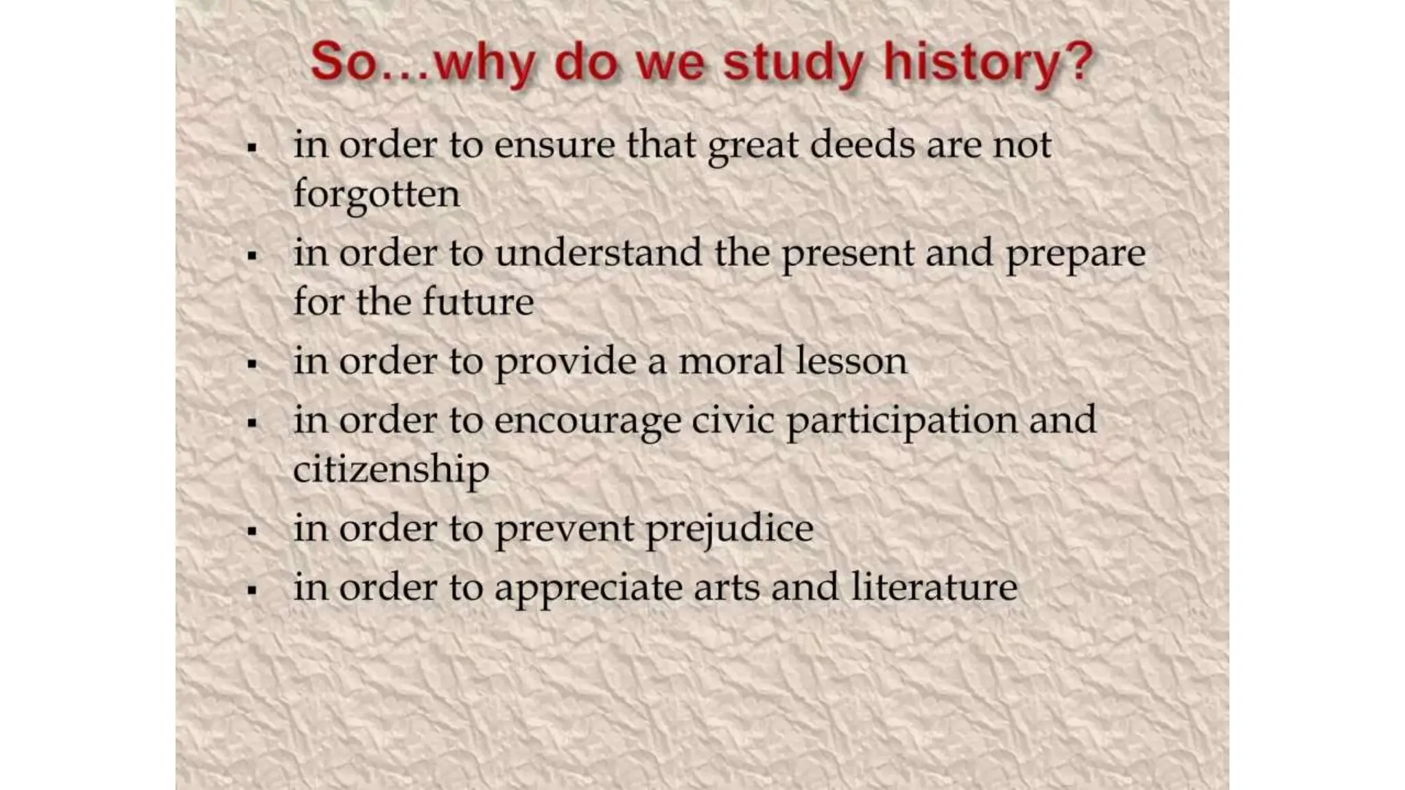 Why do we study history? What is the importance of studying history ...