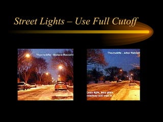 Street Lights – Use Full Cutoff 