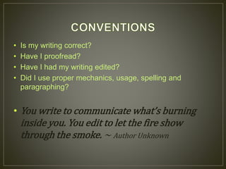 Understanding Why We Write Why do we write | PPTX