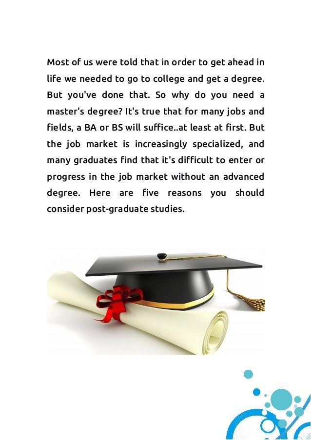 why pursue master degree why get a masters degree