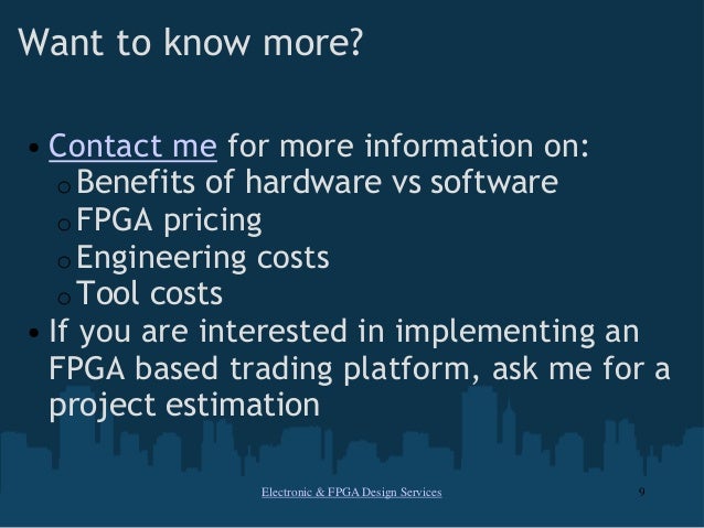 Fpga in trading systems