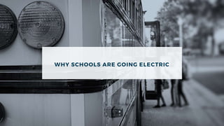 WHY SCHOOLS ARE GOING ELECTRIC
 