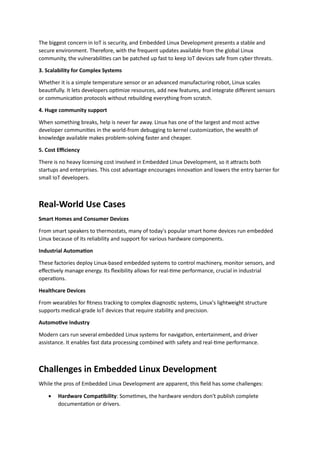 Why Embedded Linux Development is the Backbone of IoT Innovation | PDF