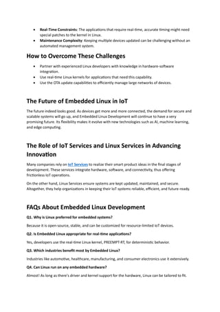 Why Embedded Linux Development is the Backbone of IoT Innovation | PDF