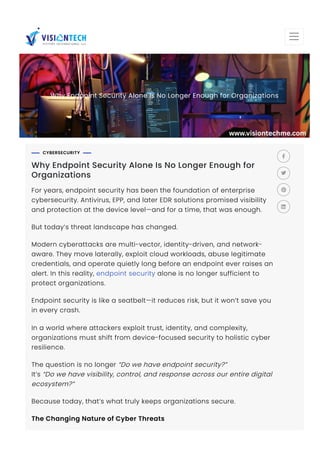 Why Endpoint Security Alone Is No Longer Enough for Organizations in ...