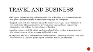 Why you should learn English | PPTX