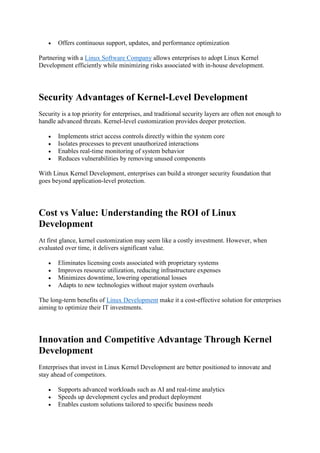 Why Enterprises Are Investing in Linux Kernel Development to Future ...