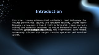 Why Enterprises Still Choose Java for Mission-Critical Applications | PPTX