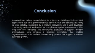 Why Enterprises Still Choose Java for Mission-Critical Applications | PPTX