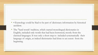 Why etymology | PPTX