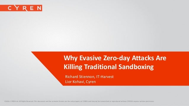 evasive attacks webinar killing zero traditional why sandboxing slideshare