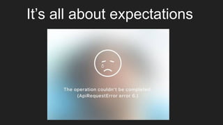 It’s all about expectations
 