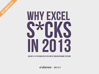 Why Excel Sucks in 2013