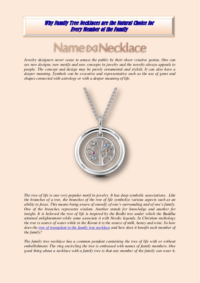 tree necklace meaning