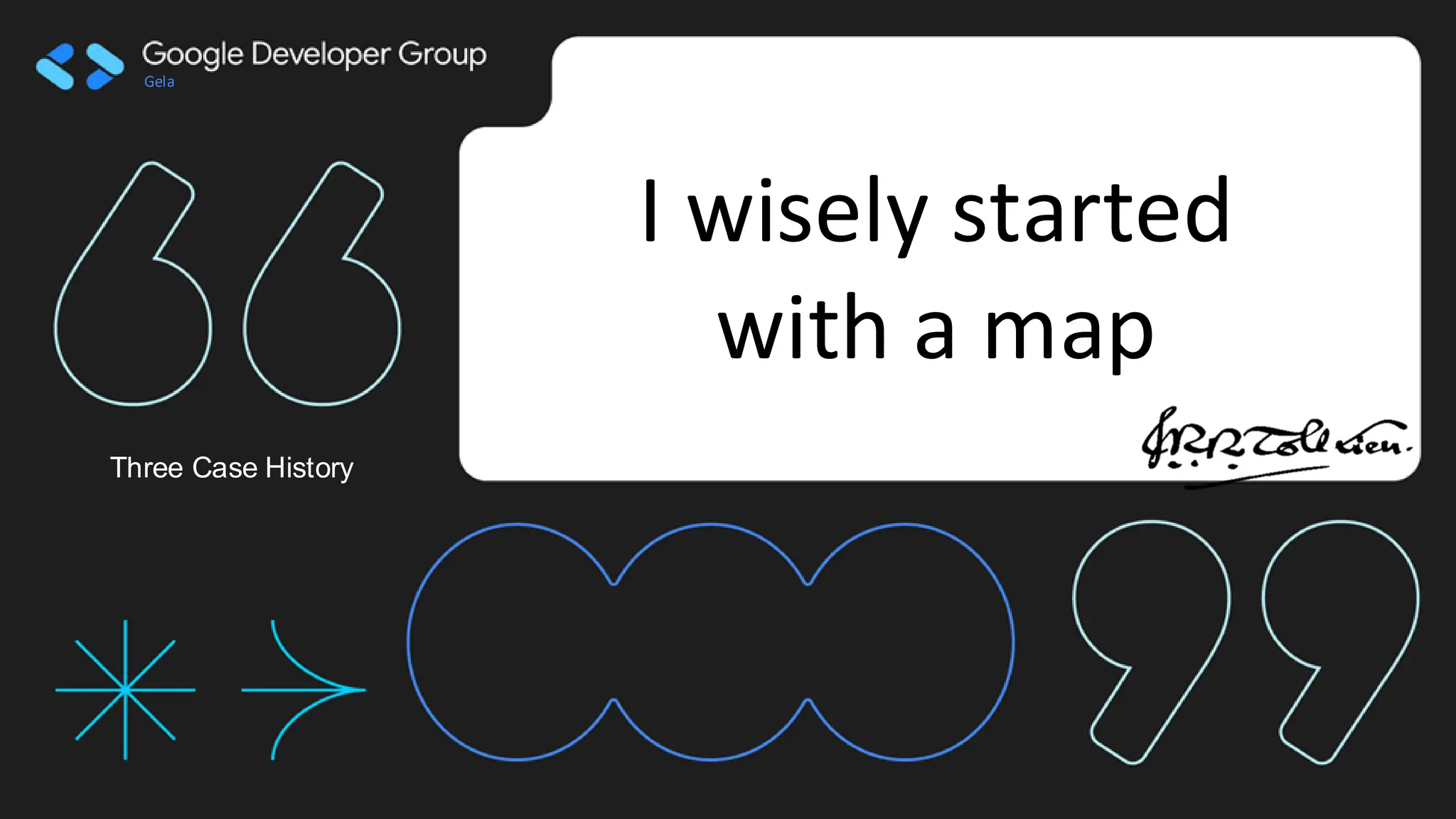 Gela
I wisely started
with a map
Three Case History
 
