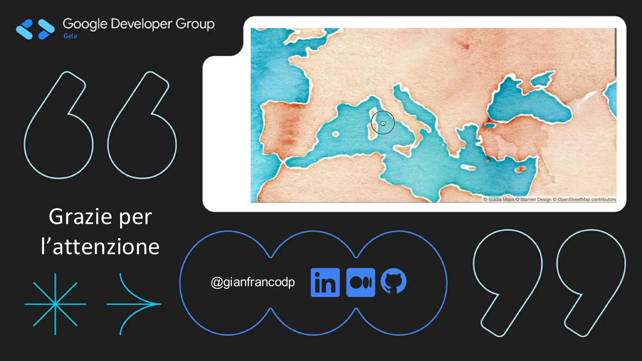 Gela
Grazie per
l’attenzione
@gianfrancodp
 