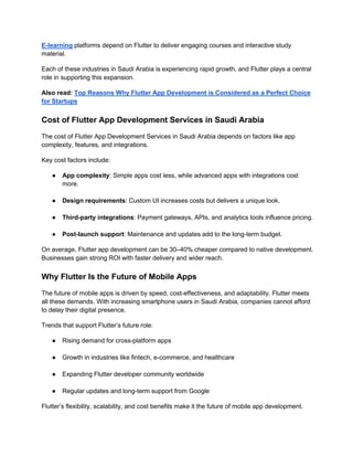 Flutter App Development Services Leading Mobile Future | PDF