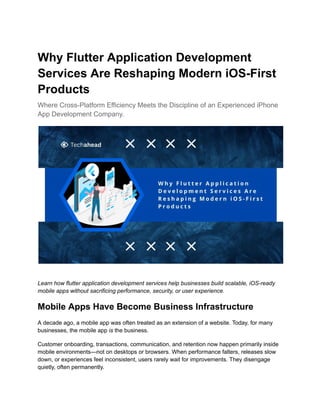 Why Flutter Application Development Services Are Reshaping Modern iOS ...