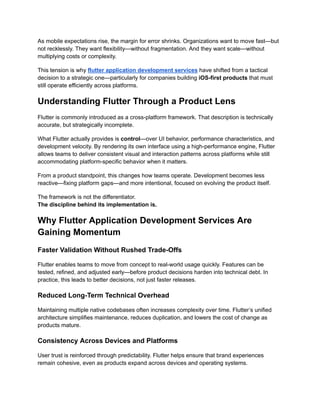 Why Flutter Application Development Services Are Reshaping Modern iOS ...