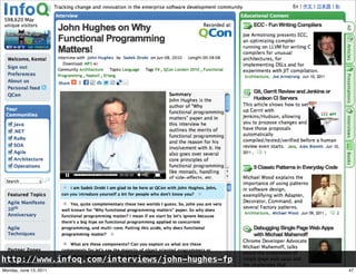 http://www.infoq.com/interviews/john-hughes-fp
Monday, June 13, 2011                            47
 