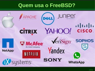 23/51
Quem usa o FreeBSD?
 