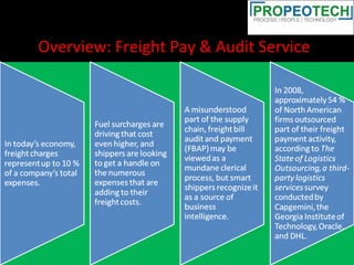 Overview: Freight Pay & Audit Service 
