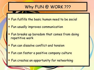 Why Fun At Work Necessary | PPS