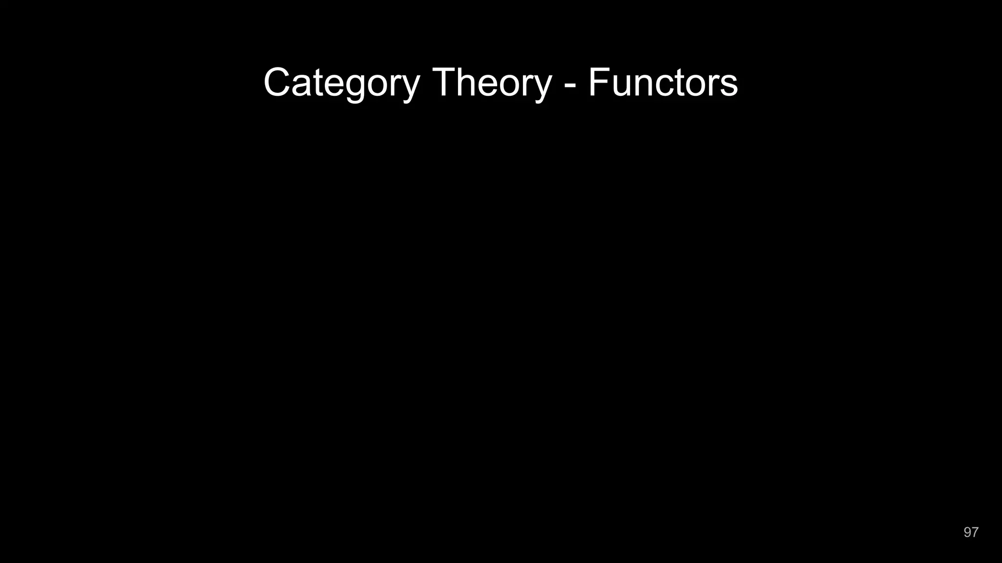 Category Theory - Functors 97 