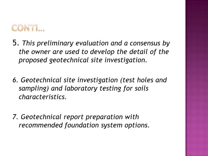 Geotechnical ground investigation