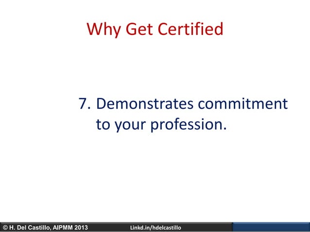 Why get an aipmm certification PPT Why get an aipmm certification PPT