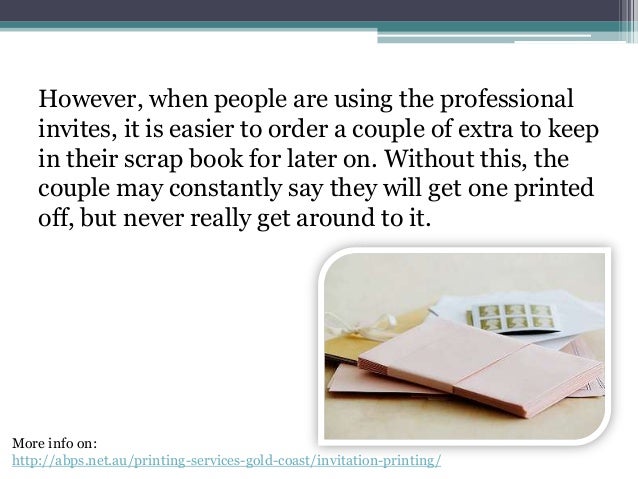 why get wedding invitations printed