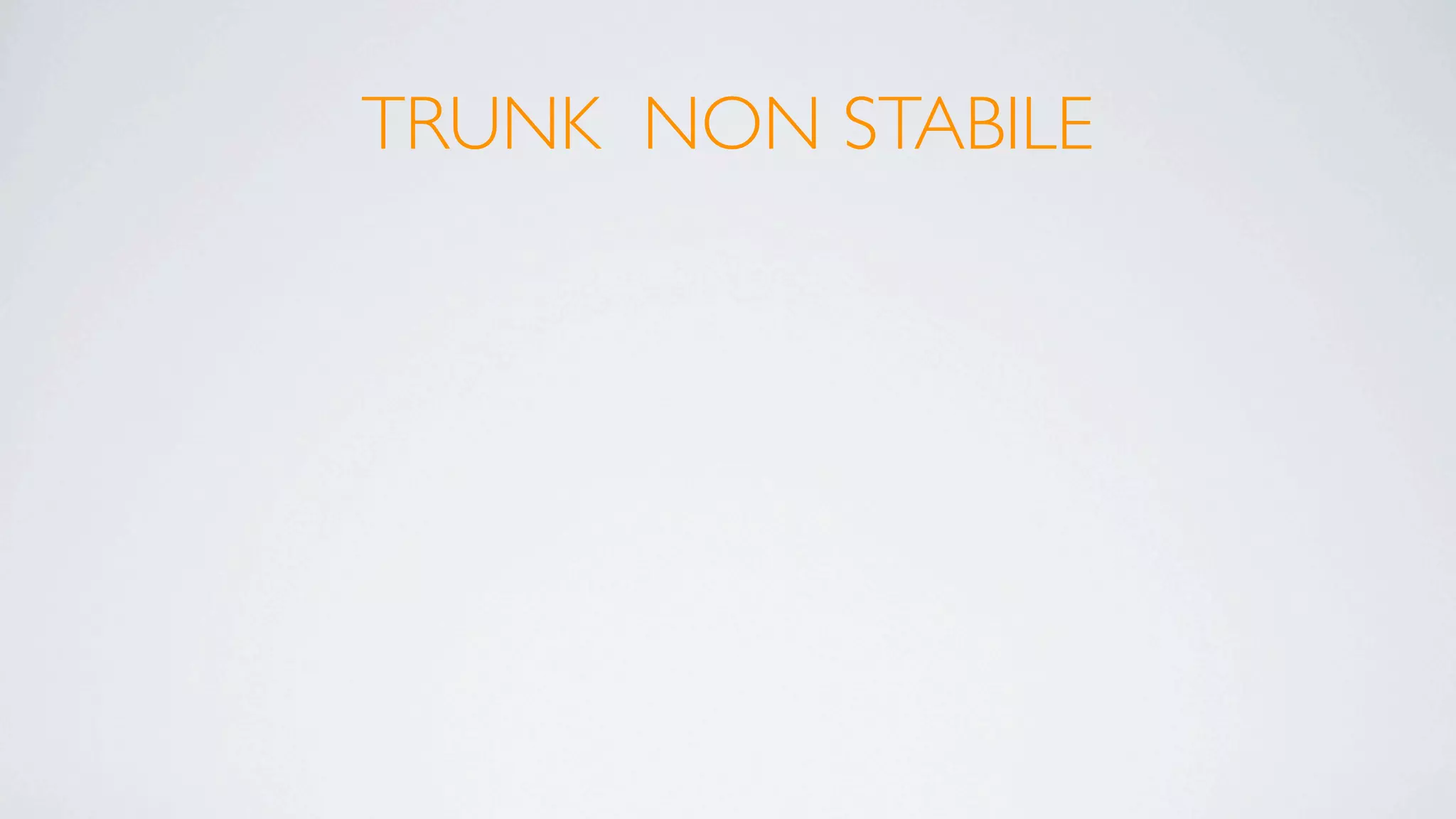 TRUNK NON STABILE
 