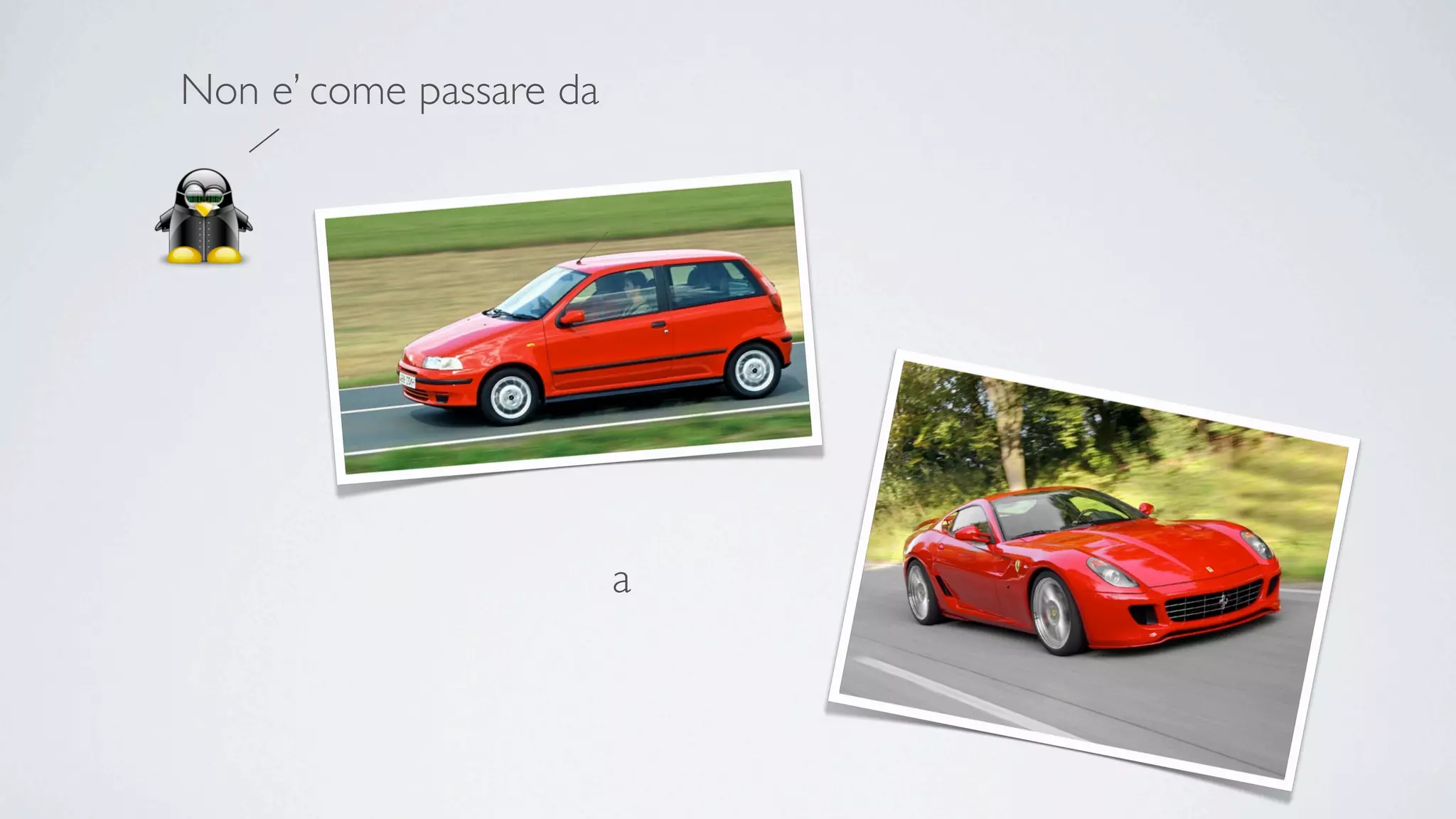 Non e’ come passare da




                         a
 