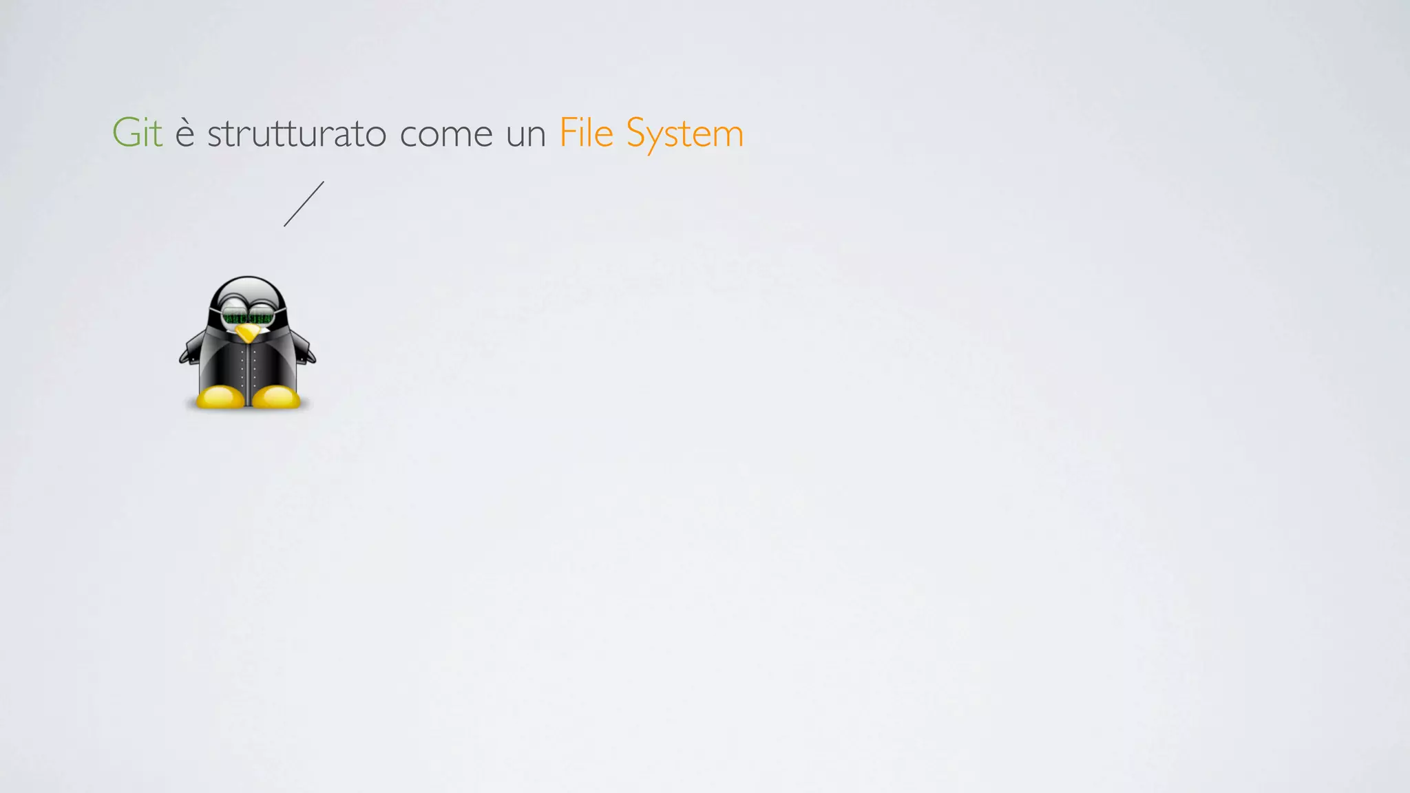 Git è strutturato come un File System
 