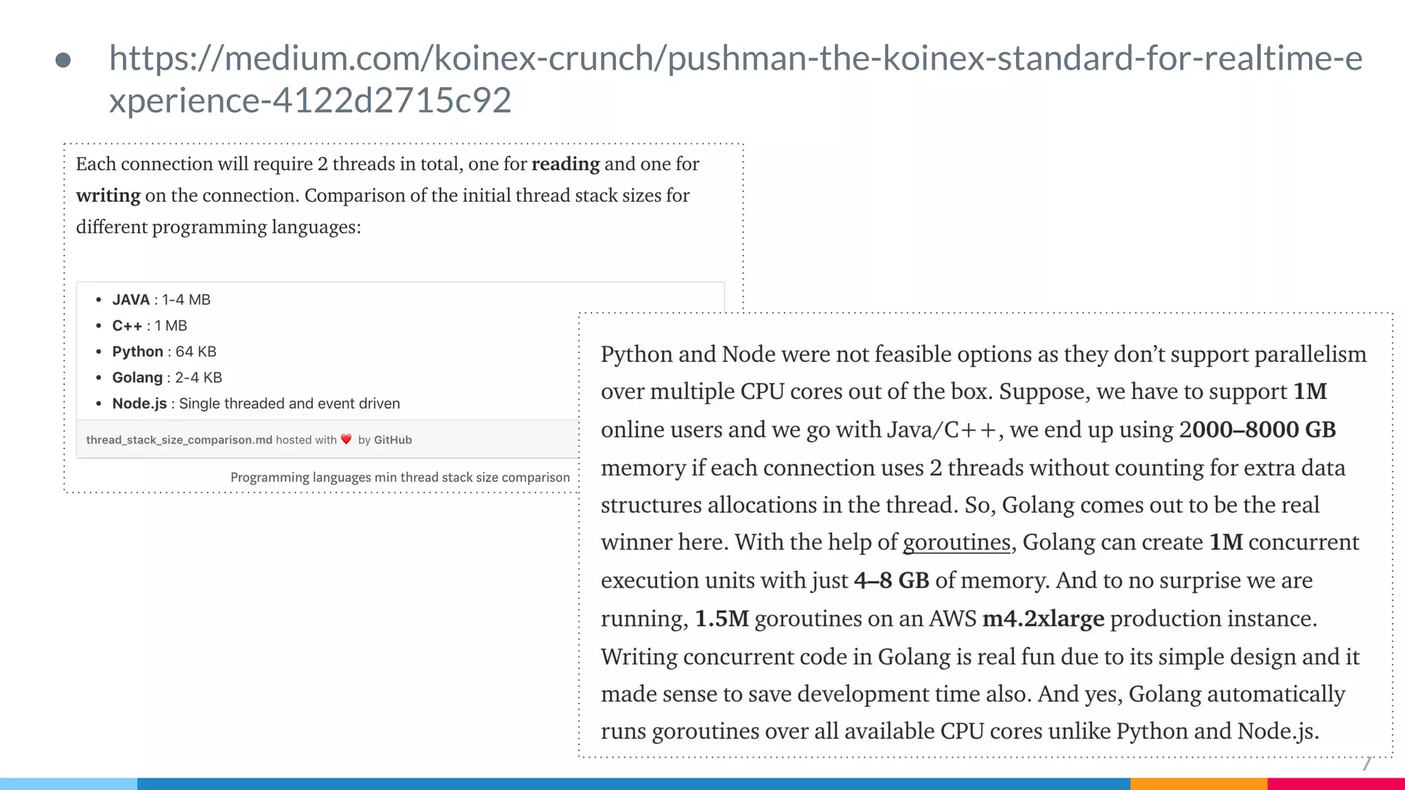 ● https://medium.com/koinex-crunch/pushman-the-koinex-standard-for-realtime-e
xperience-4122d2715c92
7
 