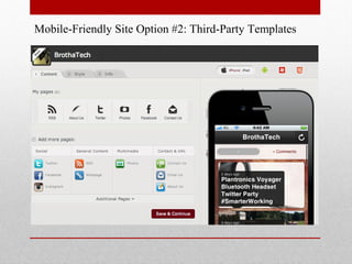 Mobile-Friendly Site Option #2: Third-Party Templates
 
