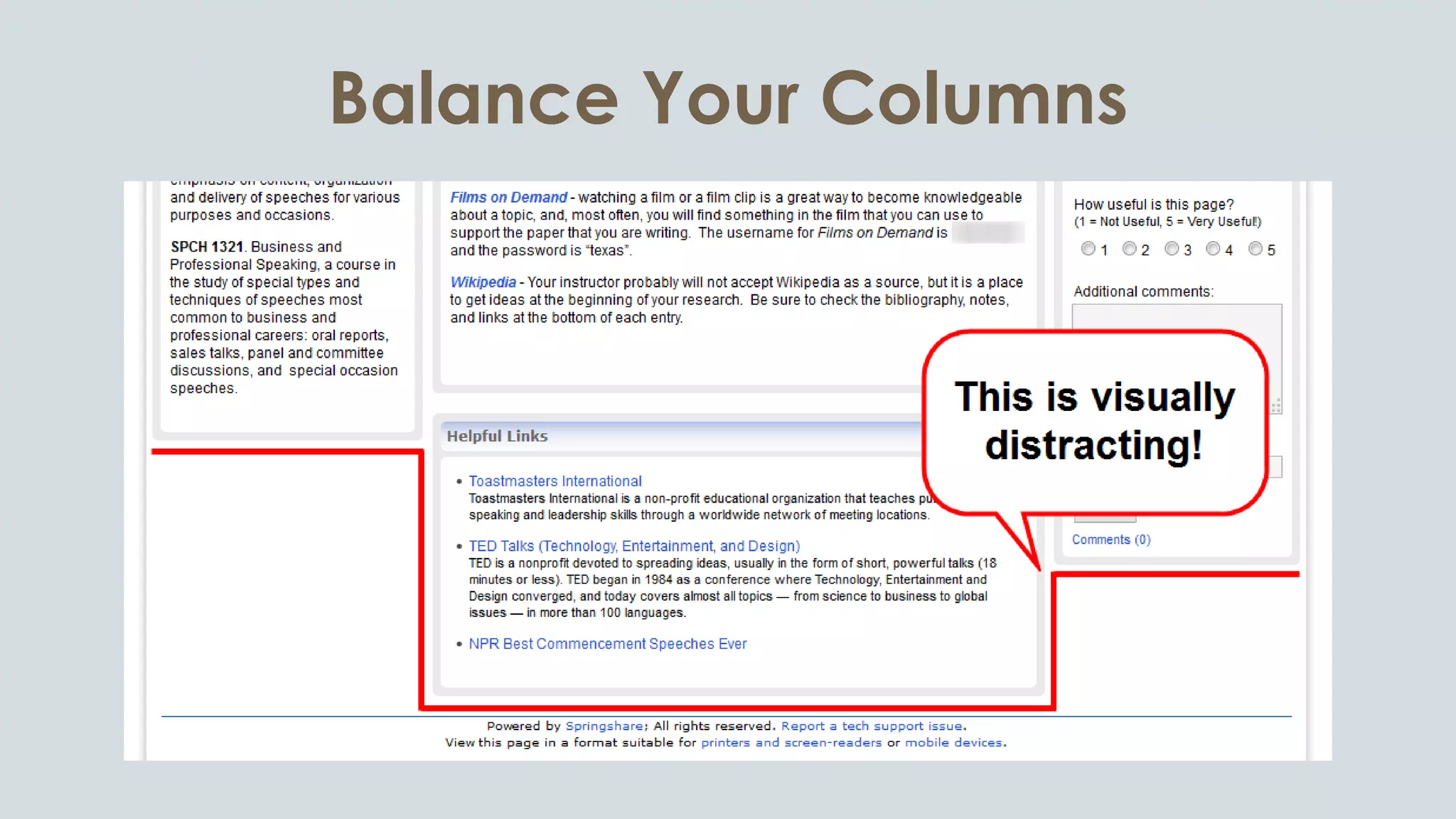 Balance Your Columns
 
