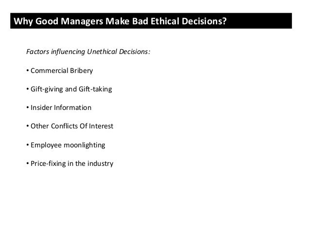 gellerman why good managers make bad ethical choices Why good managers make bad ethical decisions november) two-thirds of them have committed some form of illegal behavior (gellerman that . gellerman why good managers make bad ethical choices Why good managers make bad ethical decisions november) two-thirds of them have committed some form of illegal behavior (gellerman that .