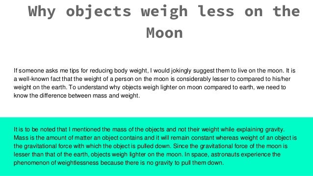Why Gravity Is Different On Earth And Moon