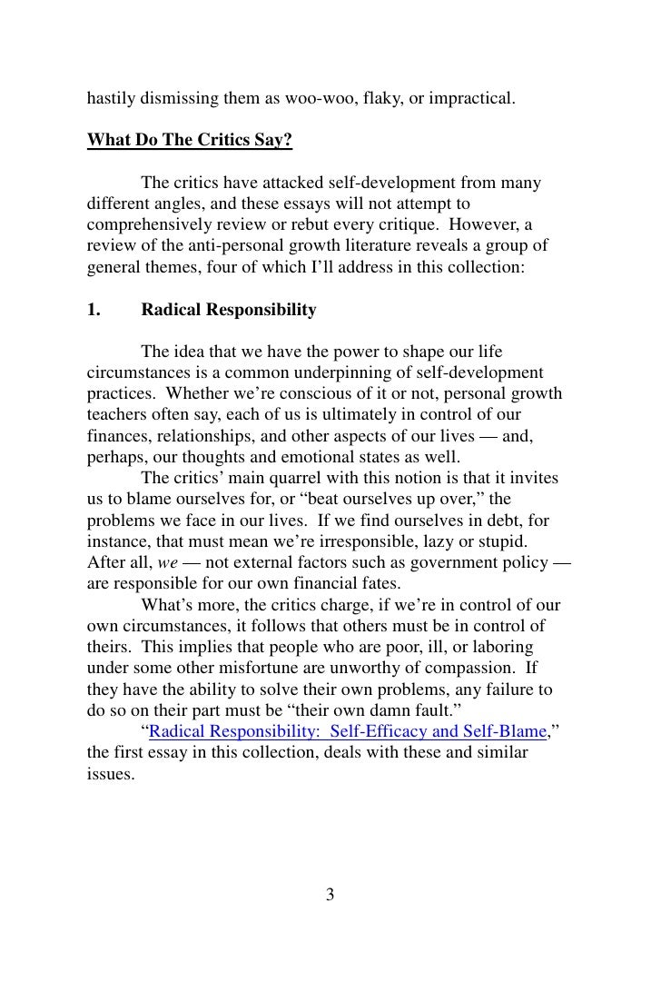 personal growth essay