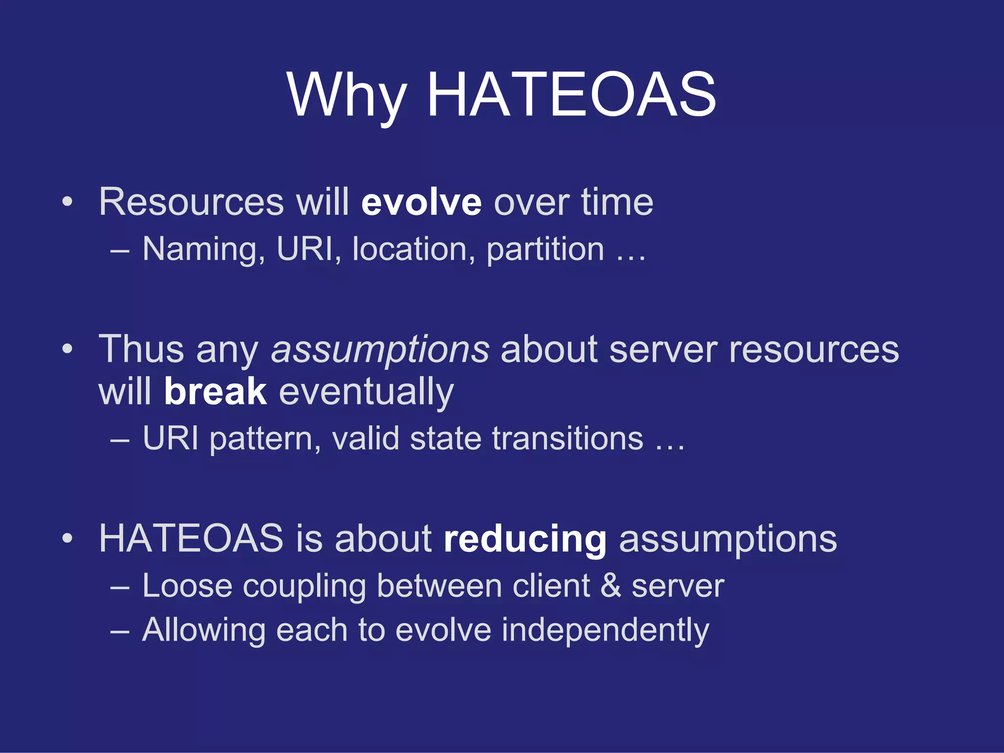 Why HATEOAS