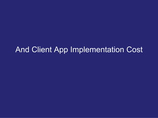 And Client App Implementation Cost
 