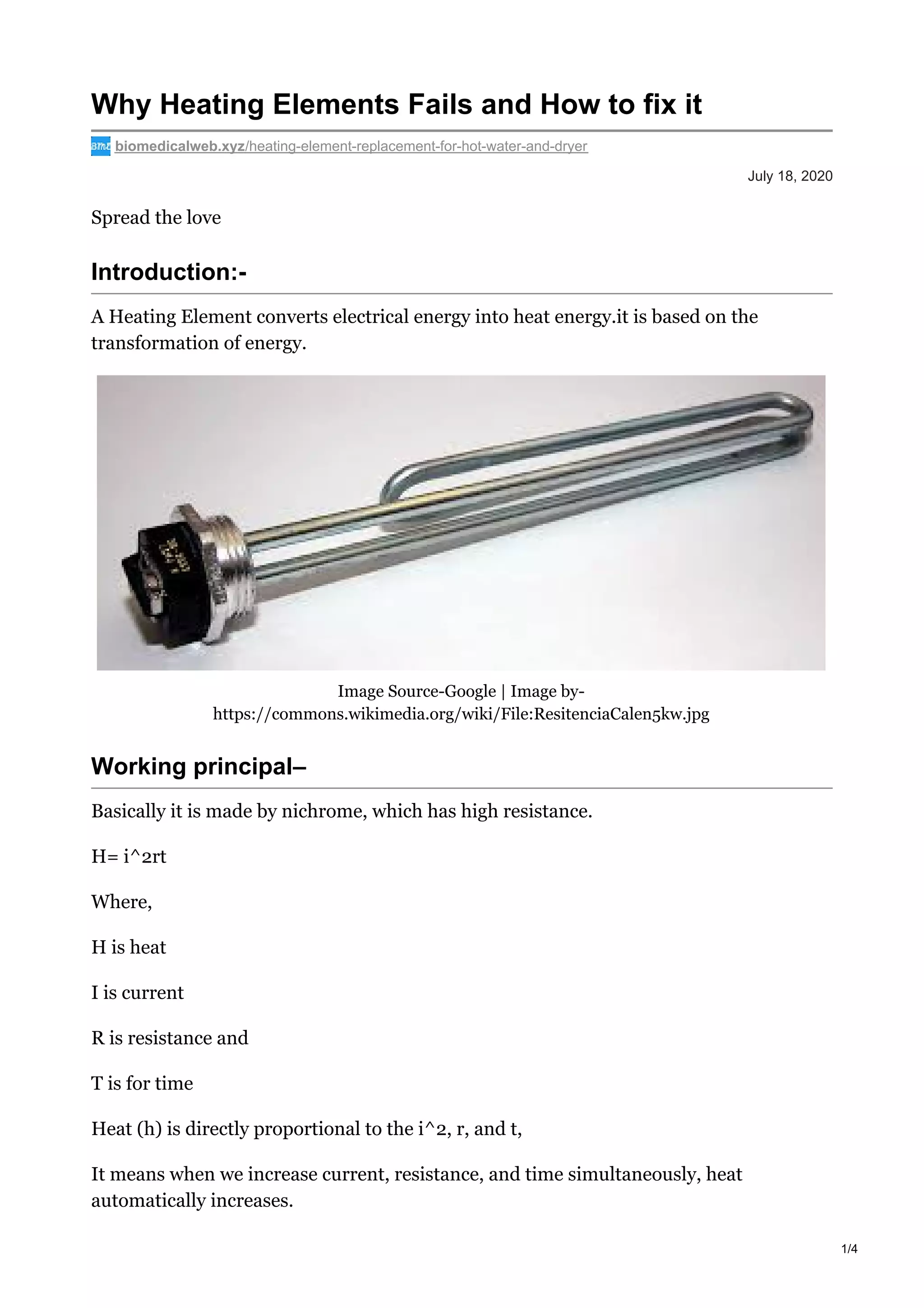 Why heating elements fails and how to fix it PDF