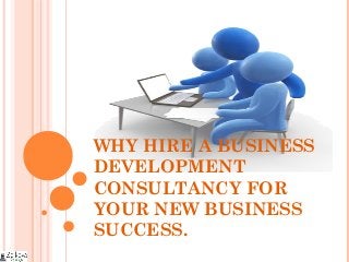 WHY HIRE A BUSINESS
DEVELOPMENT
CONSULTANCY FOR
YOUR NEW BUSINESS
SUCCESS.

 