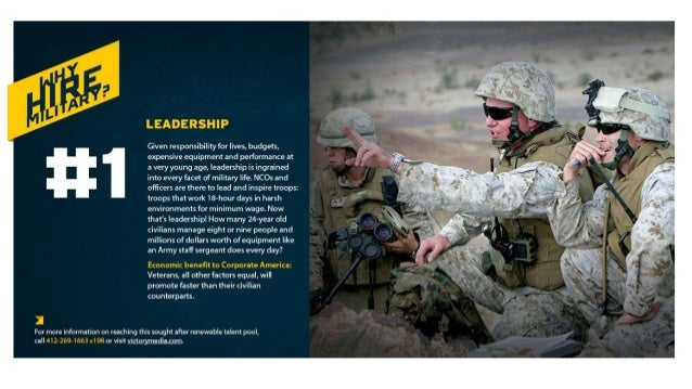 12 reasons why employers should recruit and hire transitioning milita veterans for peace recruitment flyer