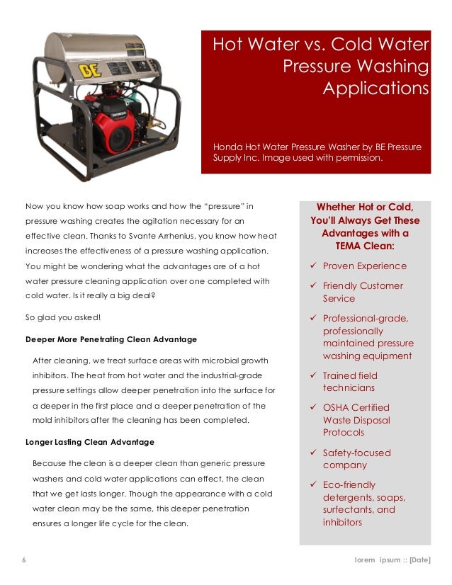 How Hot Water Pressure Washing Works