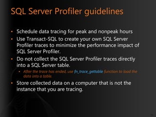 Why & how to optimize sql server for performance from design to query | PDF